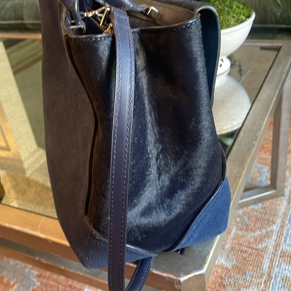 Kate Spade Calf hair and suede navy tote. - Picture 2 of 10